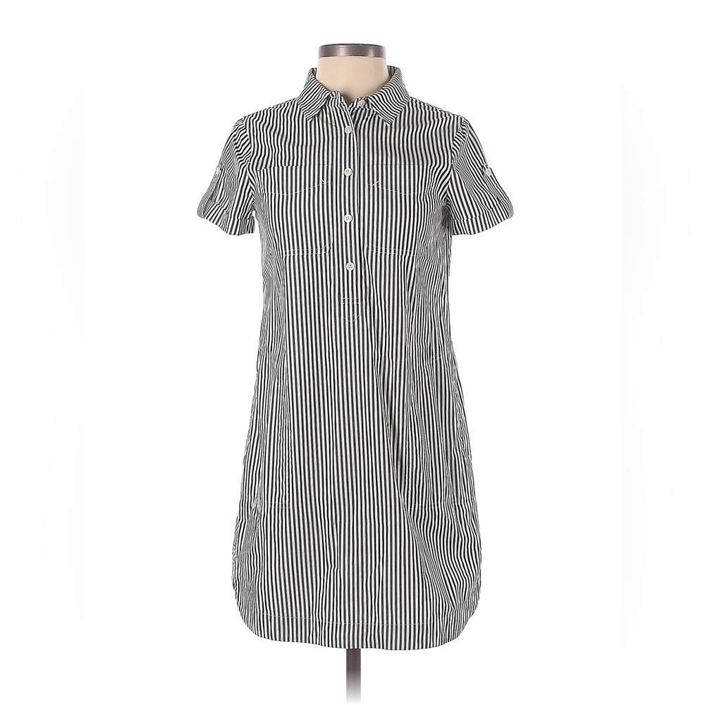 Women’s Vineyard Vines Casual Short Sleeve Black and White Striped Dress Size 8